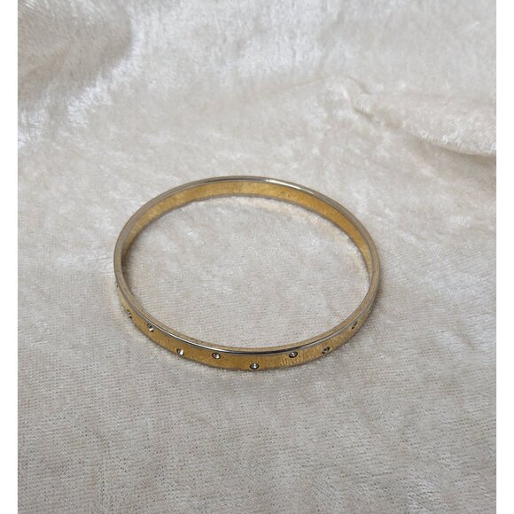 Vintage Vintage Swarovski Crystal Goldtone / Silvertone Bangle Bracelet, prelove - Picture 14 of 16